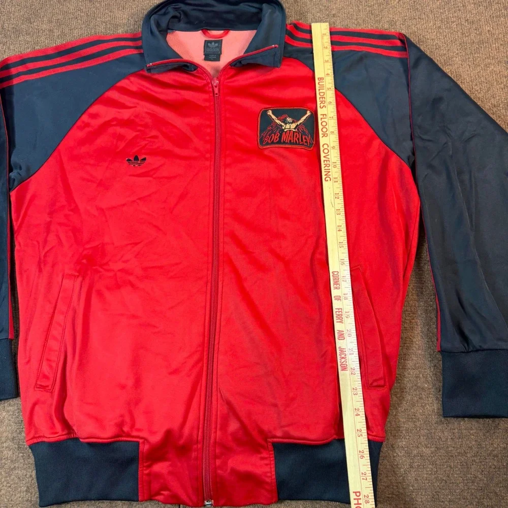 Adidas Bob Marley Zimbabwe Track Jacket Mens XL Red Black Full Zip 024202 938005